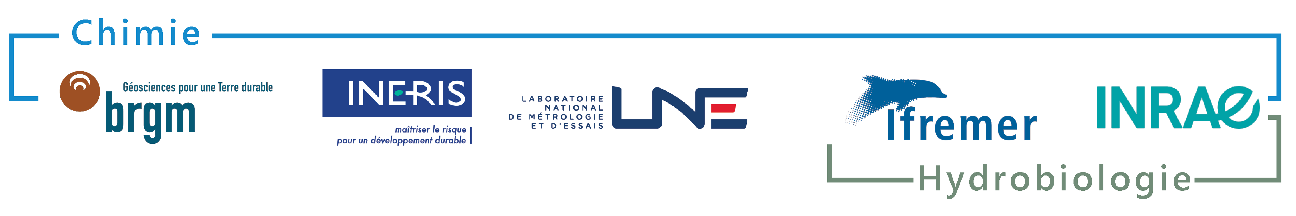 Répartition des établissements Aquaref dans les domaines chimie et hydrobiologie